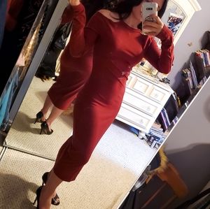 Italian Burgundy Maxi Dress